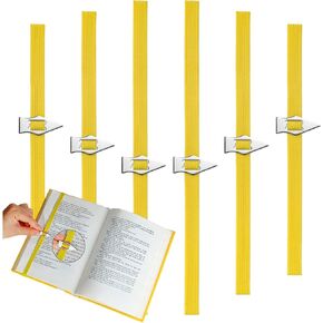 Elastic Bookmark,6 Pack Book Marks with Pointer Perfect for Book Reading-Mark Last Place,Planner Bookmarks for Reading Women,Men,Kids,Book Lovers(Red)