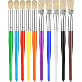 Paint Brushes for Kids, 22 Pcs Round and Flat Paint Brush Set, Easy Hold and Clean Toddler Paint Brushes, Preschool Paint Brushes Bulk for Acrylic Oil Watercolor Washable Paint Kit