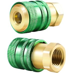 ظرف هواء GODESON، ظرف هواء مغلق التدفق، 1/4FNPT ظرف هواء توصيل سريع مع صمام شريدر، قفل نفخ قفل ظرف الهواء للإطارات (حزمة من 2) in Kuwait