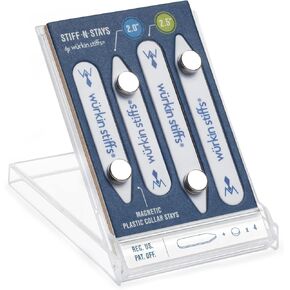 Würkin Stiffs Plastic Magnetic Collar Stays As Seen on Shark Tank | Stiff-N-Stays Collar Inserts