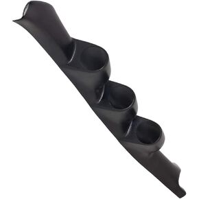 GlowShift Black Triple Pillar Gauge Pod Compatible with Chevrolet Chevy C/K 2500 3500 1995-1998 - ABS Plastic - Mounts (3) 2-1/16" (52mm) Gauges to Truck's A-Pillar