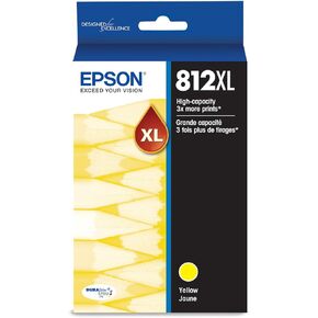 Epson 812 DURABrite Ultra Ink High Capacity Yellow Cartridge (T812XL420-S) Works with Workforce Pro WF-7310, WF-7820, WF-7840, Workforce EC-C7000