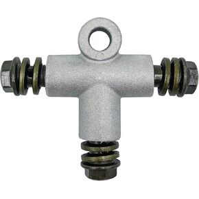 Motorcycle Hydraulic Brake Line Tee Hose Connector 3 Way Adapter with M10 Banjo Bolt(Circular Shape)