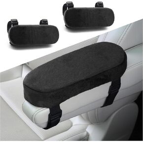 2PCS Car Seat Armrest Covers,Anti-Scratch Car Arm Rest Cover Protectors,Durability & Comforts Car Armrest Pad,Universal Car Accessories Interior for Cars,SUVs,Trucks (Grey)