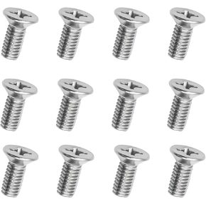 12PCS Rotor Screws for Honda, Acura, Hyundai, Kia Mazda, 93600-06014-0H Stainless Steel Brake Rotors Front and Rear Set, Brake Disc Rotor Screws, Brake Disc Retaining Hardware Bolts Screw Kit