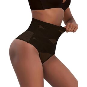 Womens Shapewear Tummy Control Thong High Waisted Body Shaper Panties Stomach Compression Slimming Underwear