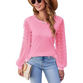 Newchoice Women's Business Casual Dressy Tops Summer Short Sleeve Work Blouses (S-XXL)