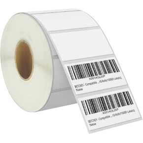 BETCKEY - 2.25" x 1" (57 mm x 25 mm) File Folder & Multipurpose Labels Compatible with Zebre/Rollo Label Printer,Premium Adhesive & Perforated [10 Rolls, 15000 Labels]