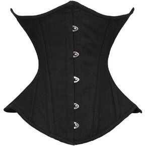 luvsecretlingerie Heavy Duty 26 Double Steel Boned Waist Training Satin Underbust Shaper Corset for Wider Hips #450
