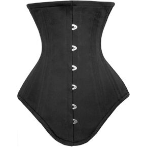 luvsecretlingerie Heavy Duty 26 Double Steel Boned Waist Training Cotton Long Torso Underbust Shaper Corset #8525-B-TC
