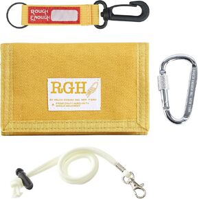 Rough Enough Kids Wallet for Boys Girls with Neck Lanyard Teen Wallet Canvas Classic Casual Vintage Yellow