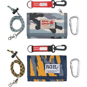 Rough Enough Kids Wallet for Boys Teens Lanyard Neck Wallet Purse with Keychian Gifts for Boys Teenage