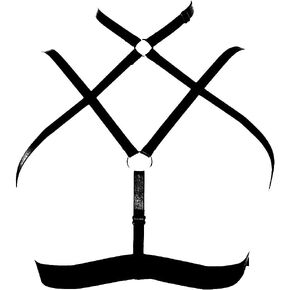 Body Harness for Women Fashion Strappy Tops Bra Punk Goth Festival Art Lingerie Pentagram Harajuku Belt