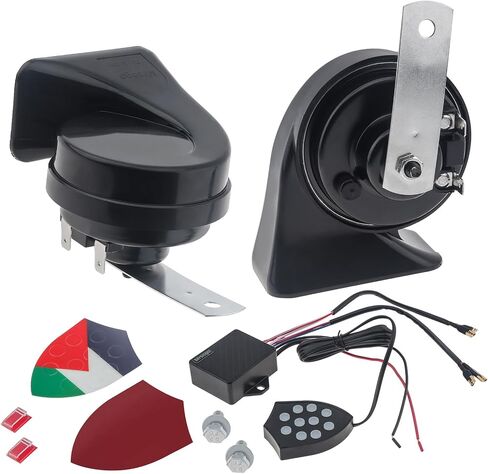 Car Horn Universal 12V 10 Sound Waterproof Auto Horn Electric Snail Horn for Vehicles/Motorcycles with Ten Tone Control Box in Saudi Arabia