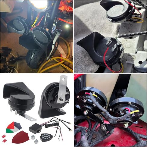Car Horn Universal 12V 10 Sound Waterproof Auto Horn Electric Snail Horn for Vehicles/Motorcycles with Ten Tone Control Box in Saudi Arabia