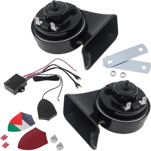 Car Horn Universal 12V 10 Sound Waterproof Auto Horn Electric Snail Horn for Vehicles/Motorcycles with Ten Tone Control Box in Saudi Arabia