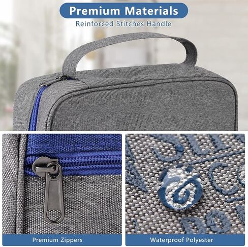 Bible Cover Case for Men Boys Mens Bible Carrying Bag Church Study Book Carrier with Pockets Handle Zipper, Highlighter Set Christian Gift Fits Medium Large Size Bible 10"x7.5"x2.2" (Blue) in Saudi Arabia
