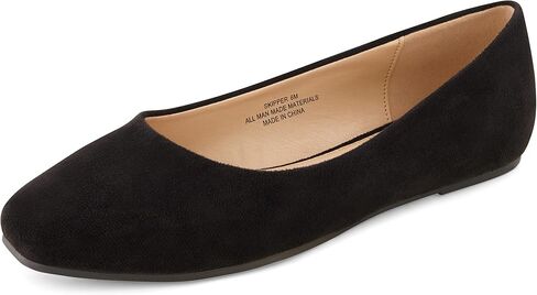 CUSHIONAIRE Women's Skipper Flat with +Memory Foam, Wide Widths Available, Navy 6.5 in Kuwait