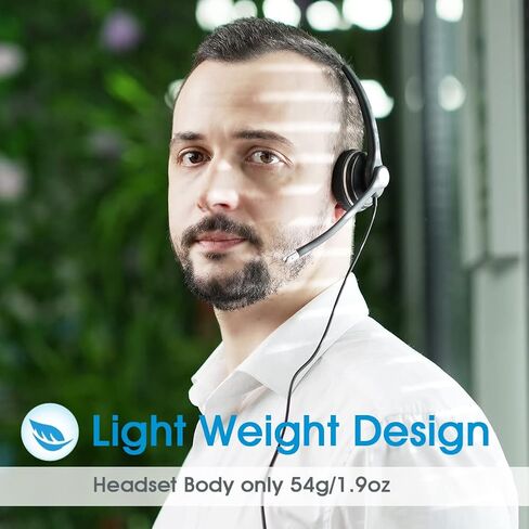 Call-Center USB-Headset with Microphone UC Computer-Headphone - Noise Cancelling Compatible with MS Teams Skype for Business (Binaural) in Saudi Arabia
