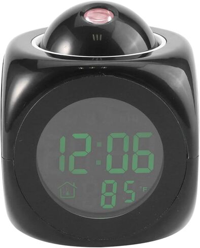 LED Digital Projection Alarm Clock, Digital Clock Projection Alarm Clock with on Ceiling Multi Function LCD Wall Travel Clock Voice Talking Temperature Display for Home Decor Studying Room Bed Desks in Saudi Arabia