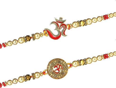 TIED RIBBONS Set of 2 Rakhi for Brother Rakhi for Bhaiya | Wishes Card | Roli Tikka - Raksha Bandhan Rakhi Bracelet for Brother | Bhai Rakhi 2 Set | Bro Rakhi Thread | Rakhi Set for Brother in Kuwait