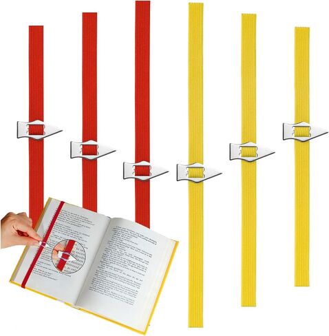 إشارة مرجعية مرنة، 6 عبوات من علامات الكتاب مع مؤشر مثالي لقراءة الكتب - وضع علامة على المكان الأخير، إشارات مرجعية مخططة لقراءة النساء والرجال والأطفال ومحبي الكتب (أحمر) in Kuwait