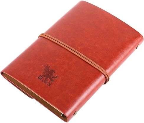 H&S PU Leather Notebook Journal with Binder Mechanism - Writing Journal Notebook with Plain Pages for Women & Teenage Girls - Refillable Leather Journal for Travelers in Saudi Arabia