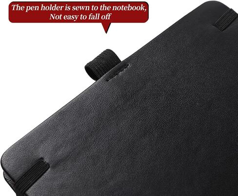 3Pack Pocket Notebook Small Notebook Journal Notebook 4 inches x 5.7 inches 200 Pages Leather Cover With Pen Holder Page Marker Ribbons (Black*3) in Saudi Arabia