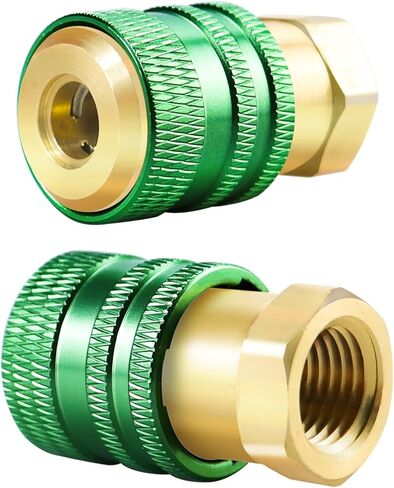 ظرف هواء GODESON، ظرف هواء مغلق التدفق، 1/4FNPT ظرف هواء توصيل سريع مع صمام شريدر، قفل نفخ قفل ظرف الهواء للإطارات (حزمة من 2) in Kuwait