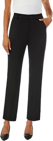 Women's Straight Leg Dress Work Ankle Pants Business Office Casual Slacks with Pockets in Saudi Arabia