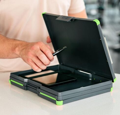 ديكساس حقيبة تخزين مزدوجة الجوانب متينة من مادة البوليستر مزدوجة الجوانب ومنظم مقاس 13 انش × 10 انش رمادي/اخضر in Kuwait