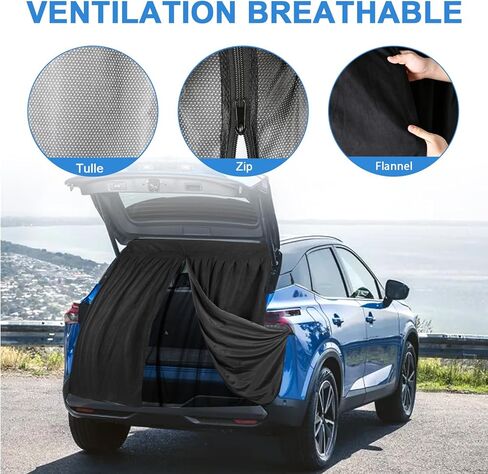 شبكات شاشة الحشرات المغناطيسية، شبكة ناموسية عالمية مزدوجة الطبقة لسيارات الدفع الرباعي الصغيرة ذات الباب الخلفي مع جزء خارجي من الجلد السويدي، مع إغلاق مغناطيسي لشبكة حشرات الباب الخلفي لسيارات الدفع الرباعي مع سحاب - 65 بوصة (ارتفاع) × 65 بوصة (عرض) in Kuwait