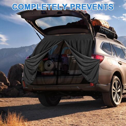 شبكات شاشة الحشرات المغناطيسية، شبكة ناموسية عالمية مزدوجة الطبقة لسيارات الدفع الرباعي الصغيرة ذات الباب الخلفي مع جزء خارجي من الجلد السويدي، مع إغلاق مغناطيسي لشبكة حشرات الباب الخلفي لسيارات الدفع الرباعي مع سحاب - 65 بوصة (ارتفاع) × 65 بوصة (عرض) in Kuwait