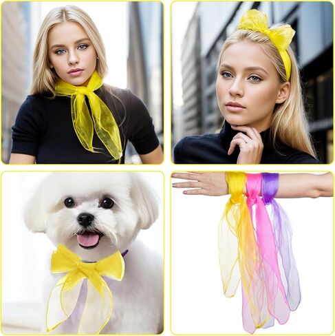 12pcs Square Juggling Silk Dance Scarves Magic Tricks Performance Props Accessories Movement Scarves Rhythm Band Scarf 24 by 24 Inches 6 Colors in Kuwait