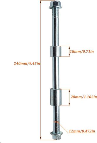 12mm Front Rear wheel Axle XR CRF 50 Dirt Pit Bike 70cc 90cc 110cc 125 Lifan SSR SDG Pro Tao Tao in Kuwait