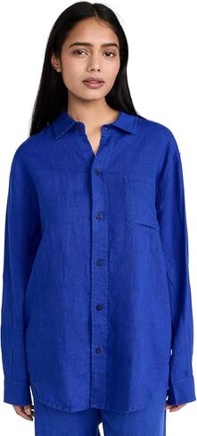 قميص كتان سادة من Desmond & Dempsey للسيدات in Kuwait