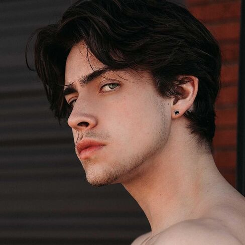 Jstyle Stainless Steel Mens Womens Cubic Zirconia Stud Earrings Black Piercing 20G 3-8mm in Kuwait