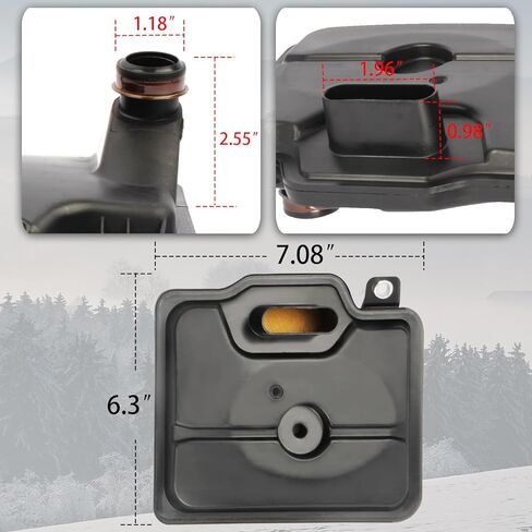 62TE Transmission Filter with Gasket Kits Compatible with Dodge Grand Caravan 2008-2020, Journey, Avenger & Chry-sler Town & Country, 200, Sebring & Ram C/V, Replaces OE# 68018555AA, 05078555AA in Kuwait