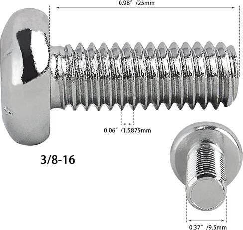 مجموعة أدوات قرص الفرامل الخلفية/الدوار، 3/8-16 براغي/مسامير خيط لـ 1990-2024 Harley جميع الموديلات، من أجل Sportster Softail Dyna Touring Road Glide Road King Street Electra Glide، كروم، 5 مسامير in Kuwait