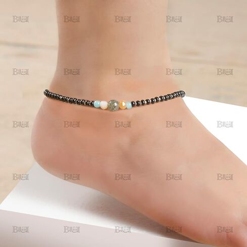 زوج من خلخال الخرز الأسود الأنيق من BiiU مصنوع من الخرز والحديد in Kuwait