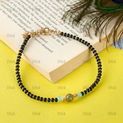 زوج من خلخال الخرز الأسود الأنيق من BiiU مصنوع من الخرز والحديد in Kuwait