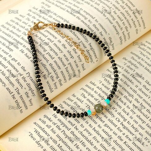 زوج من خلخال الخرز الأسود الأنيق من BiiU مصنوع من الخرز والحديد in Kuwait