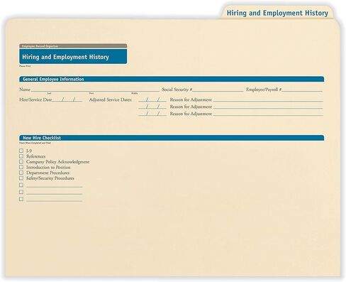 Hiring/Employment Folder | 11.75" x 9.5" | HR and Employee Management | 25-Pack in Kuwait
