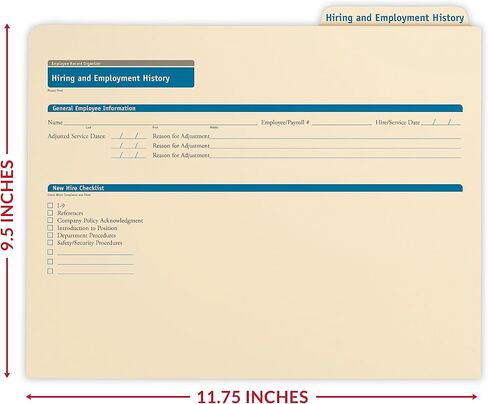 Hiring/Employment Folder | 11.75" x 9.5" | HR and Employee Management | 25-Pack in Kuwait