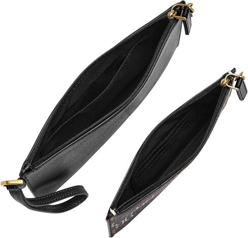Fossil Gift Set PVC Small/Large Wristlet Black Hertiage Logo Print Multi One Size in Saudi Arabia