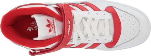 حذاء رياضي Adidas Originals Forum Mid، أبيض سحابي/أسود/أصفر داكن، 5 US للجنسين للأطفال الكبار in Kuwait
