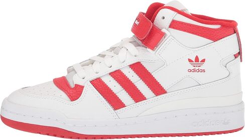 حذاء رياضي Adidas Originals Forum Mid، أبيض سحابي/أسود/أصفر داكن، 5 US للجنسين للأطفال الكبار in Kuwait
