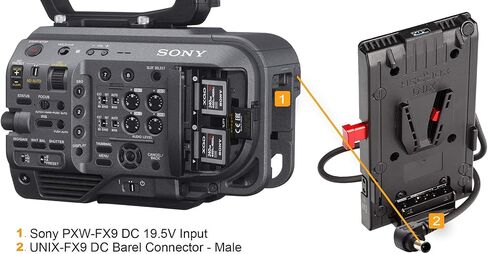 HEDBOX UNIX-1B4 - لوحة محول بطارية على شكل V، 3X D-Tap & USB، لكاميرات Canon C200، C300 MKII، C500 in Kuwait