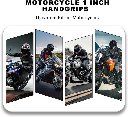 Motorcycle Grips 1" Comfortable CNC Aluminum and Non-Slip Rubber Handlebar Throttle Grips Motorcycle Handlebar Grips for Harley Davidson Kawasiki Suzuki Cruisers Yamaha in Kuwait