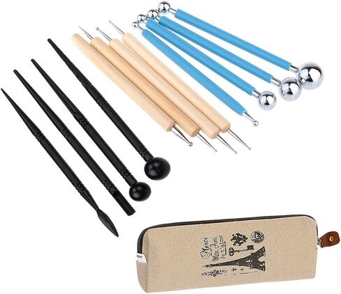 12 قطعة من أدوات الكرة للحرف الورقية وأدوات طين البوليمر ومجموعة النحت فن الرسم على الصخور ماندالا in Kuwait